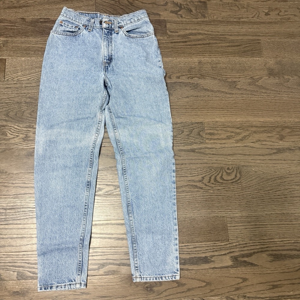 Vintage Levis 512 Jeans Womens Light Blue Denim High Waist Tapered USA 90s 25x27